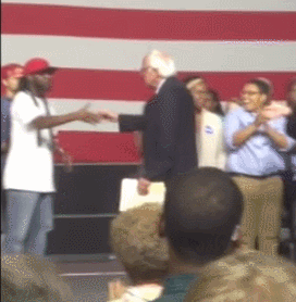 Bernie got handshake game! - Imgur